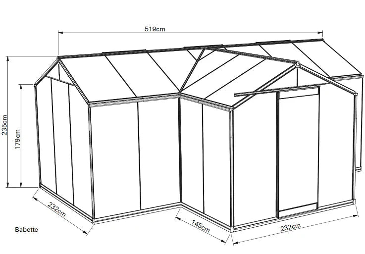 Babette Drivhus 15,40 M²