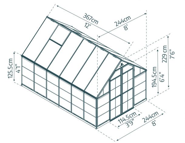 Balanse Drivhus 9 M²