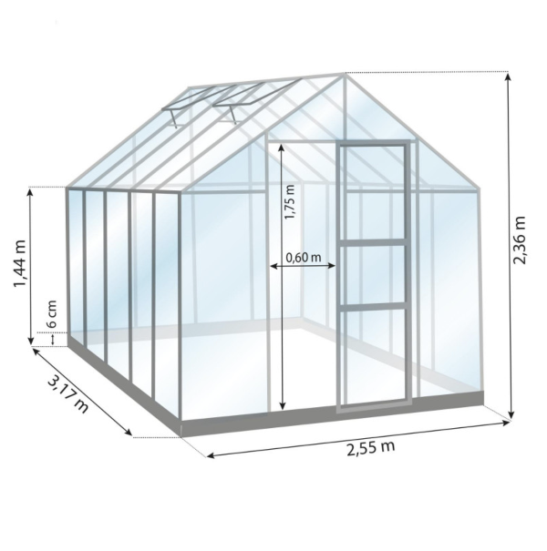 Karvedrivhus 8,1 M²