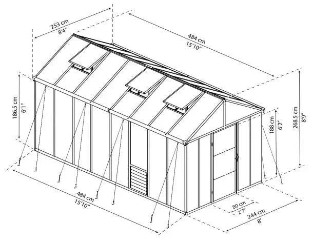 Glory Drivhus 12,2 M²