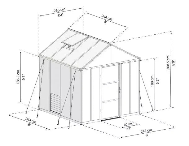 Glory Drivhus 6,2 M²