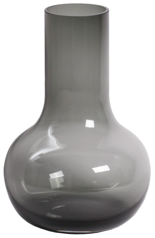 Grå Glassvase - H37Cm, Ø25Cm